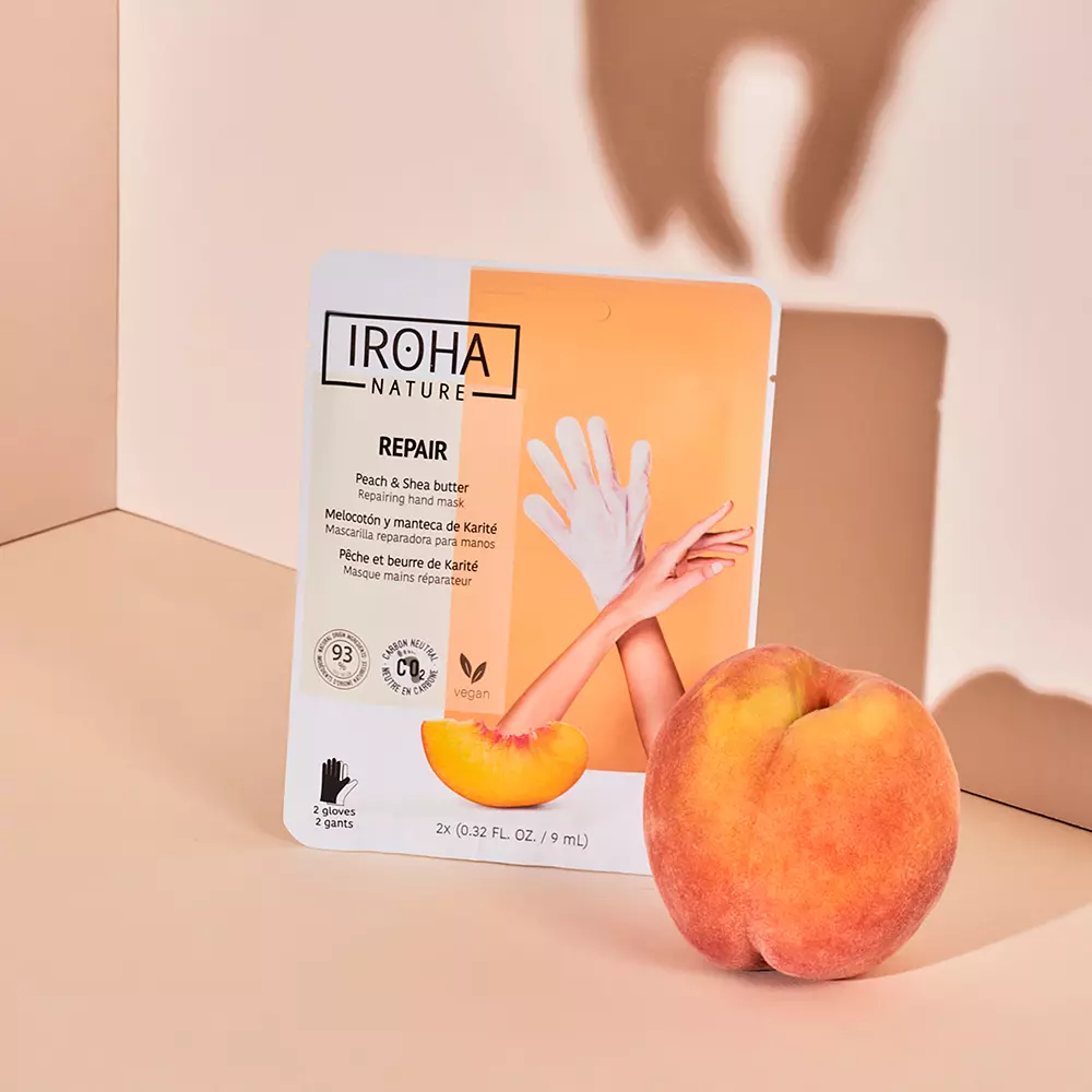 IROHA PEACH hand & nail mask gloves repair 2 u IROHA PEACH hand & nail mask gloves repair 2 u - immagine 3