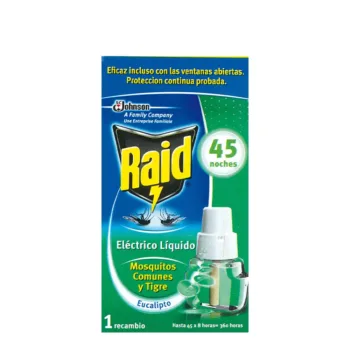 RAID EUCALYPTUS ANTI-MOSQUITO PROTECTION ricarica 45 nights