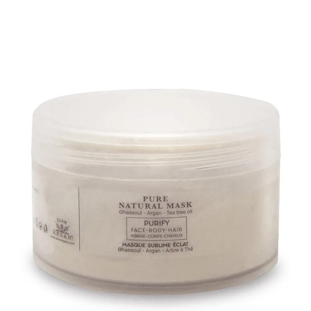 DIAR ARGAN NATURAL MASK pure argan oil and ghassoul 200 ml DIAR ARGAN NATURAL MASK pure argan Olio e ghassoul 200 ml