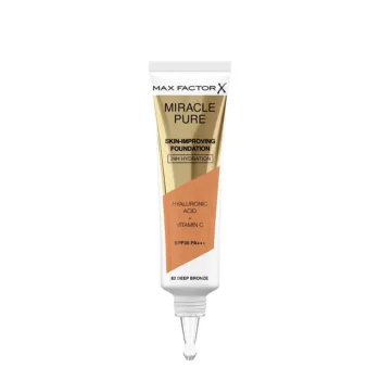 MAX FACTOR MIRACLE PURE skin-improving foundation 24h hydration SPF30 #82-deep bronze 30 ml MAX FACTOR MIRACLE PURE skin-improving foundation 24h hydration SPF30 #82-deep bronze 30 ml