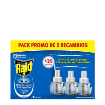 RAID ANTI-MOSQUITO PROTECTION x 3 spare parts