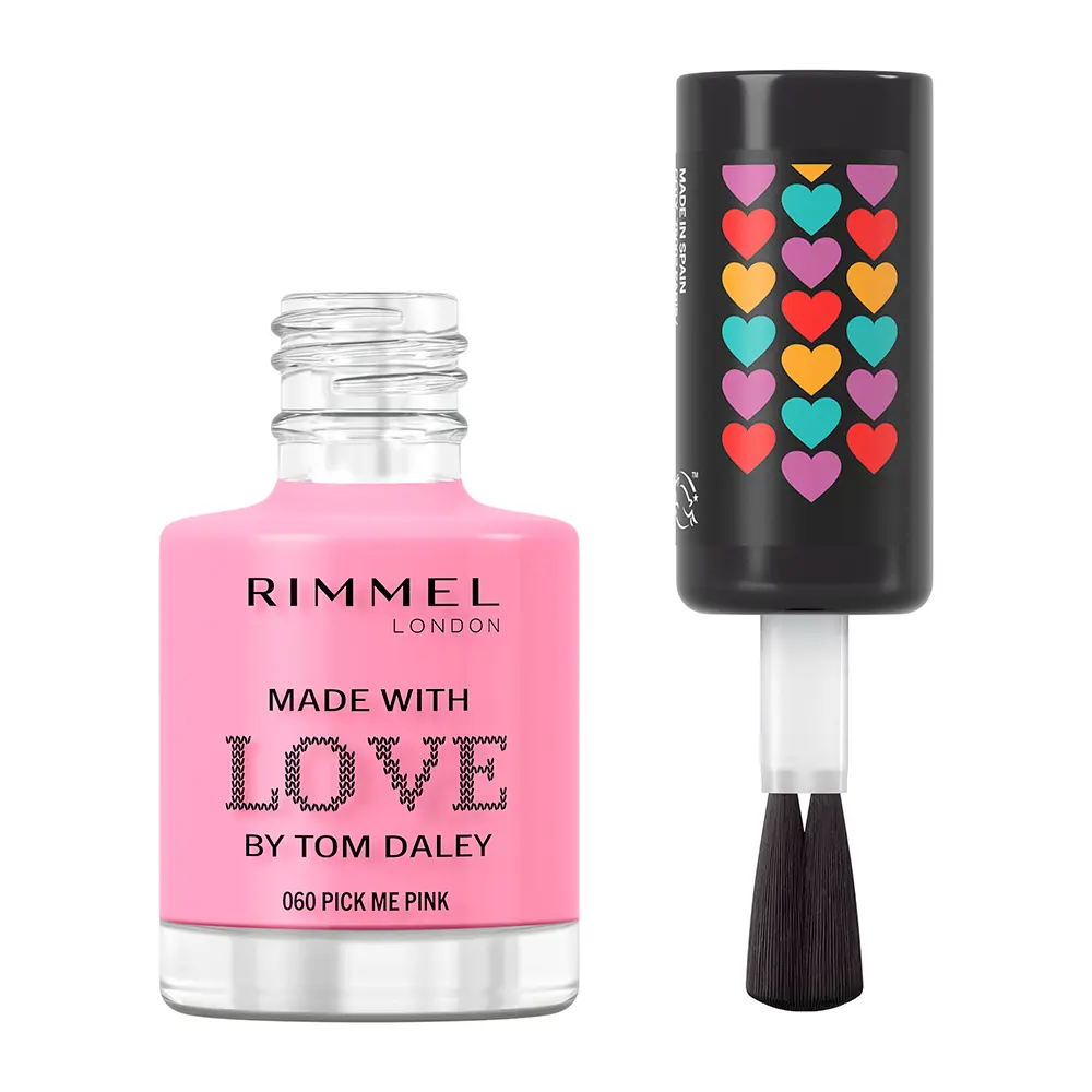 RIMMEL LONDON MADE WITH LOVE by Tom Daley nail polish #060-pick me pink 8 ml RIMMEL LONDON MADE WITH LOVE by Tom Daley nail polish #060-pick me pink 8 ml - immagine 2
