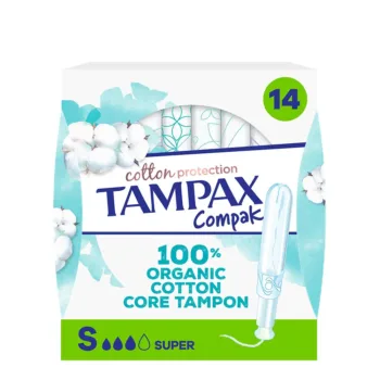 TAMPAX TAMPAX 100% ORGANIC COTTON super plug 14 Unità