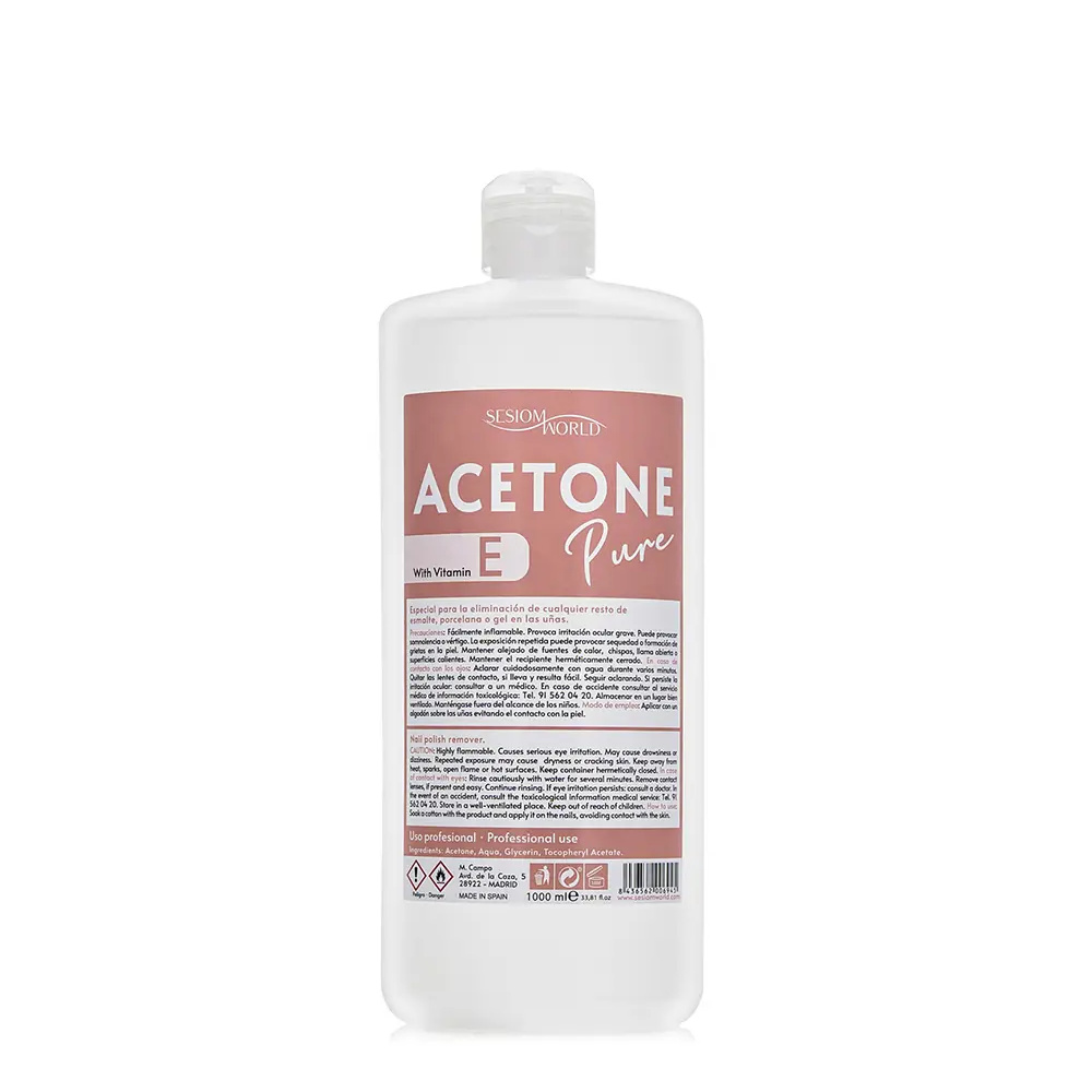 SESIOM WORLD ACETONE PURE acrylic nail polish remover 1000 ml SESIOM WORLD ACETONE PURE acrylic nail polish remover 1000 ml