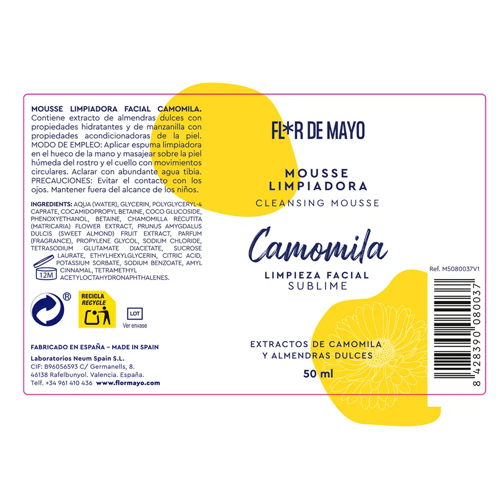 FLOR DE MAYO SUBLIME CAMOMILE cleansing mousse 50 ml FLOR DE MAYO SUBLIME CAMOMILE cleansing mousse 50 ml - immagine 2